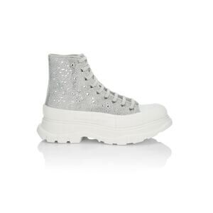 $1,995 NIB Alexander McQueen Treadslick High Top Rhinestones Sneakers 42 (9) E